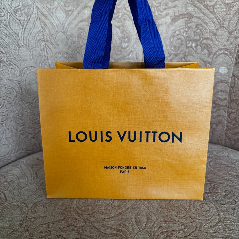 Louis Vuitton Yellow and Blue Shopping Bag